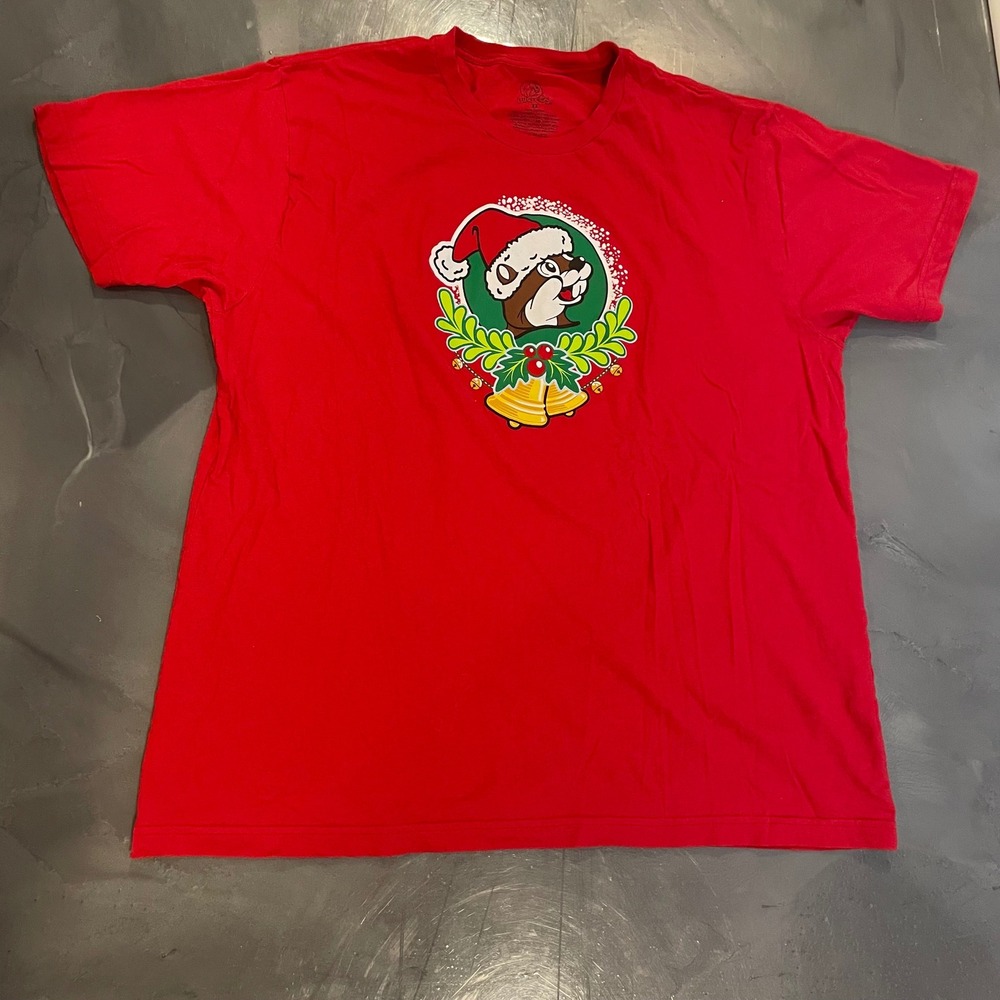 Buc-ee's Mens Red Christmas Graphic T-Shirt‎ Jingle All The Way 2025 Size 2X